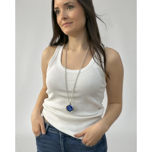 Колье Tra-la-ra, Tuareg, с кристаллом, TLR25-252P202 синий фото 2