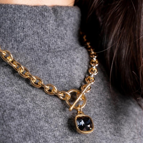 Колье Tucco, Camila, с кристаллом, TC26.1-TMC198-D черный фото 3