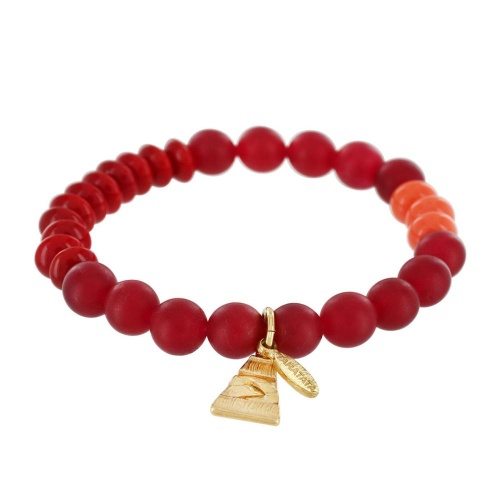 Браслет TARATATA, Glam Rock, стрейч, со стеклянными бусинами, TT-H23-08307-203 красный