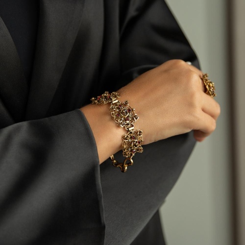 Браслет Celeste G, с кристаллами Swarovski и фианитами, CS25.1-1904 красный фото 3