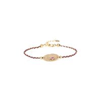 Браслет Franck Herval, Marly, с кристаллом Swarovski, текстиль, FH25.2-13-73050 бордовый