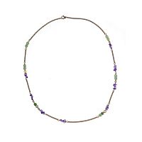 Колье Alcozer&J, с аметистом и хризопразом, AL-C38AD24-R фиолетовый
