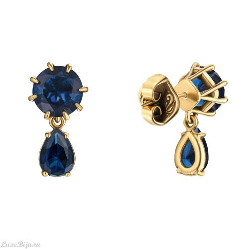 Серьги пусеты Fiore di Firenze OR1610 BLU фото 11