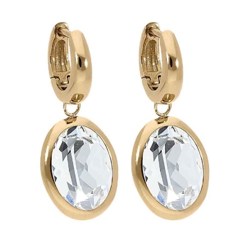 Серьги Qudo Creole TIVOLA small G crystal, 310501 BW/G фото 3