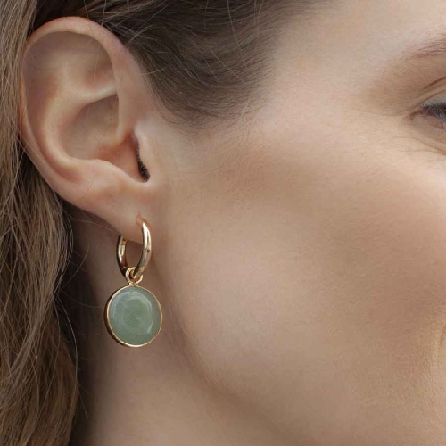 Серьги Fiore Luna GREEN AVENTURINE, LE1119 G/G фото 2