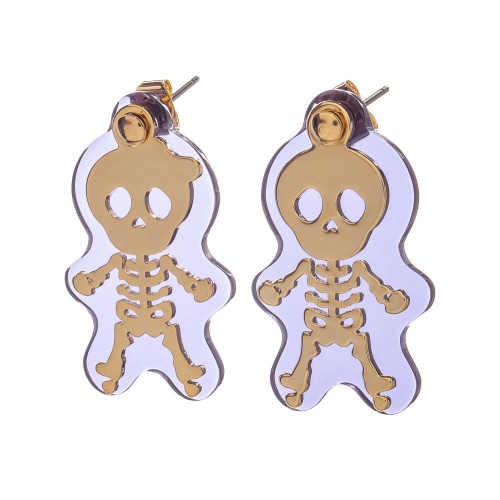 Серьги Moon Paris, Ultra, с подвеской в форме скелета, MU-23.04-005 золотистый
