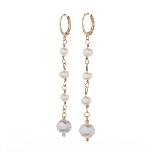 Серьги Lanzerotti, Splendore, с жемчугом, LZ-24.08-343 белый