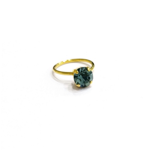 Кольцо Catherine Bijoux, Crystal diva, разъемное, с кристаллом, CB25.1-5284DG синий фото 2
