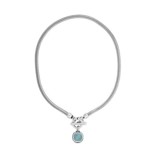 Колье Ciclon, Solitario, с кристаллом Swarovski, CN-EMO812 голубой фото 5