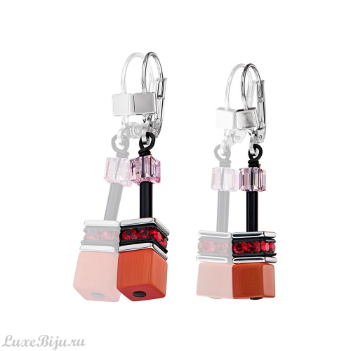 Серьги Coeur de Lion Red-Rose-beige 2838/20-0326