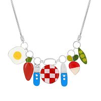 Колье TARATATA, Dinette, с цветной смолой, TT-H25-09115-10M серебристый