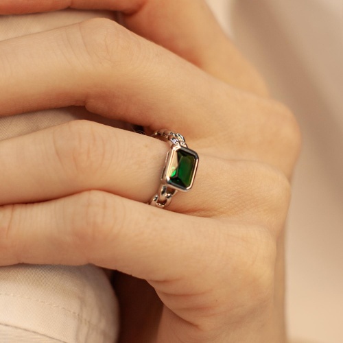 Кольцо Fiore Luna EMERALD, KBR03005-04 фото 4