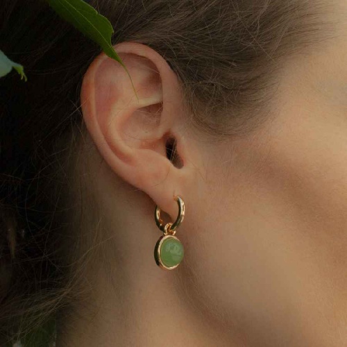 Серьги Fiore Luna GREEN AVENTURINE, LE1114 G/G фото 2