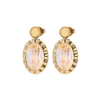 Серьги Qudo TIVOLA UNICA big (G/P) Ivory cream delite 2,65cm, 332202