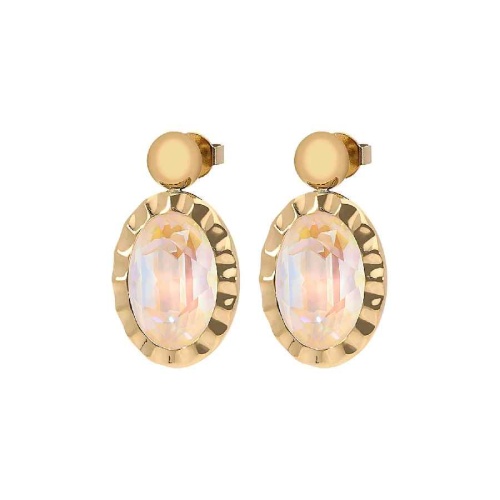 Серьги Qudo TIVOLA UNICA big (G/P) Ivory cream delite 2,65cm, 332202