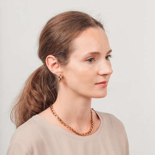 Серьги Fiore Luna 23, AWE2894-G-5-23mm фото 4