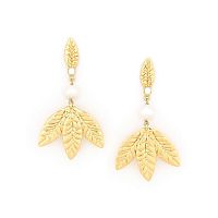 Серьги Franck Herval, Merry, с кристаллом Swarovski и жемчугом, FH24.2-12-68957 золотистый