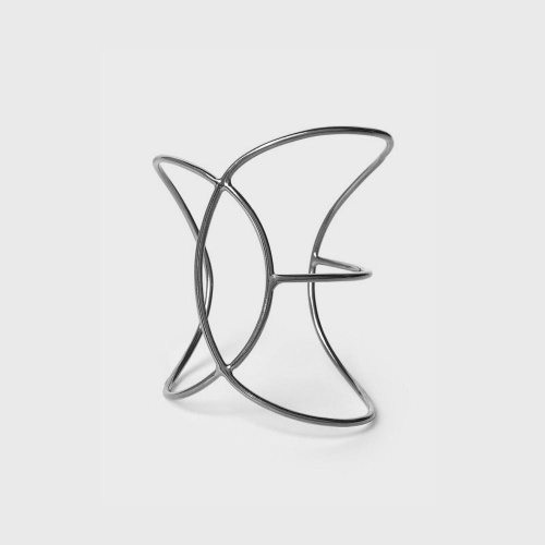 Браслет Katerina Vassou, Ziggurat, кафф, "геометрия", KV24.2-401421B серебристый