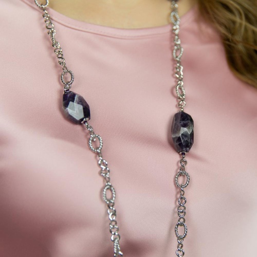 Колье Lanzerotti, Iris, с аметистом, LZ-26.03-079 фиолетовый фото 5