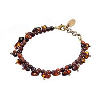 Браслет Lanzerotti, Caramello, с тигровым глазом и янтарем, LZ-24.11-535 коричневый