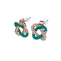 Серьги Moon Paris, с цветной эмалью, Mo-22.10-086 зеленый