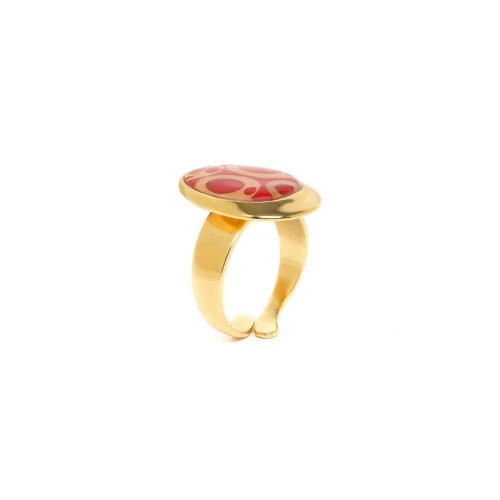 Кольцо Nature Bijoux, Piccadilly, с пальмовым орехом в смоле и перламутром, NB23.2-19-25016 красный фото 4