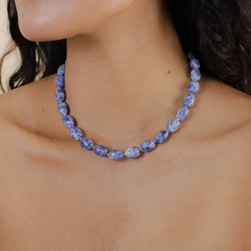 Колье Nature Bijoux, Skala, с содалитом и эбеновым деревом, NB26.1-15-43741 синий фото 2