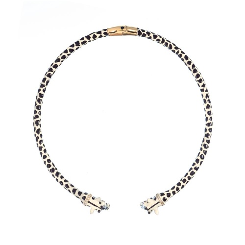 Колье Polina Firenze, гривна, жираф с кристаллами и эмалью, PF26.1-CL4348 бежевый