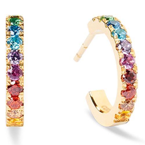 Серьги Coeur de Lion Multicolour Rainbow-Gold, 0146/23-1535 фото 3