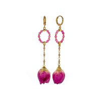 Серьги Lanzerotti, Alhambra, с цирконием и бутоном розы, LZ-25.04-108 розовый