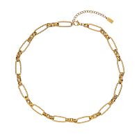 Колье Dansk Copenhagen, Courage Waterproof, с кручеными овальными звеньями, DNSK25.2-9W2407019 золотистый