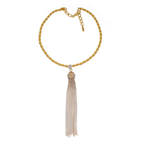 Колье Celeste G, кристалл Swarovski, жемчуг, фианиты, CS26.1-1715 золотистый