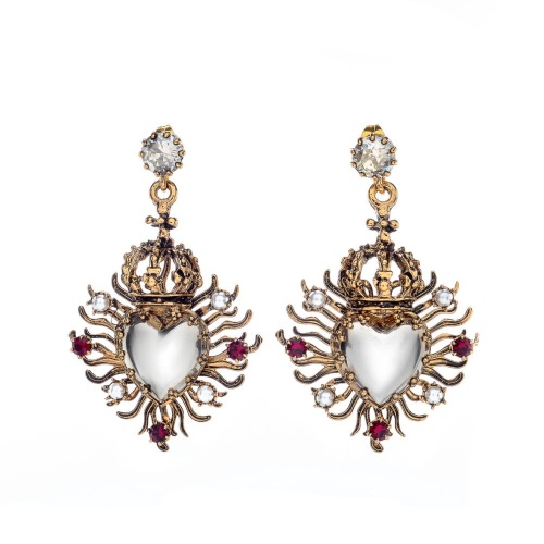 Серьги Celeste G, с кристаллами Swarovski и жемчугом, CS25.1-2006 серебристый