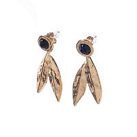 Серьги Moon Paris, с ониксом, Mo-22.10-118 черный