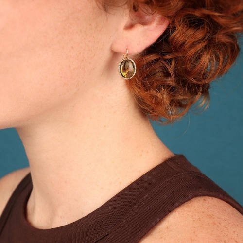 Серьги TARATATA, Zen, прозрачная смола, раковина морского ушка, TT-W25-07764-20M золотистый фото 2