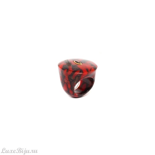 Кольцо Nature Bijoux, Gaia, термитник в смоле, галиотис, NB23.1-19-24810 красный, 18
