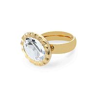 Кольцо Qudo TIVOLA UNICA big (G/P) Crystal 54, 686701