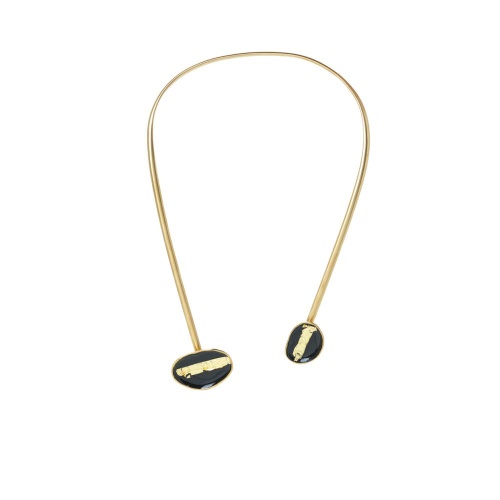 Колье Katerina Vassou, Exoplanet, гривна, со вставками из листового золота, KV25.2-404651GBLACK черный