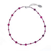 Колье Lanzerotti, Monroe, агат, тигровый глаз, кристаллы, LZ-23.07-286 лиловый