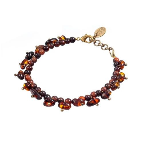 Браслет Lanzerotti, Caramello, с тигровым глазом и янтарем, LZ-24.11-535 коричневый