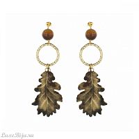 Серьги Ester Bijoux Дуб OR906-G BR