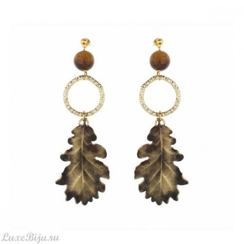Серьги Ester Bijoux Дуб OR906-G BR