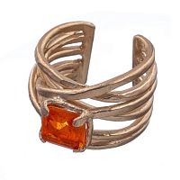 Кольцо Estrosia, разъемное, с кристаллом, ES-ANM12 оранжевый