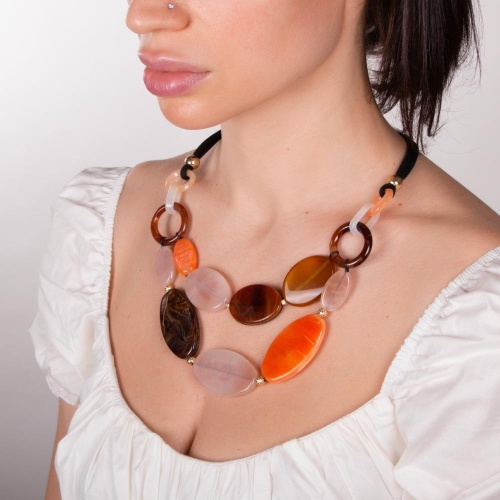 Колье Moon Paris, Lorian, с акриловыми подвесками, ML-23.03-031 коричневый фото 2