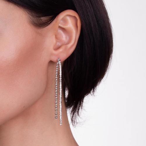 Серьги Moon Paris, Bohemia, с кристаллами, MB-22.12-002 серебристый фото 2