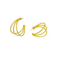 Серьги Catherine Bijoux, Andromeda, объемные полукольца, CB26.1-5337FG золотистый