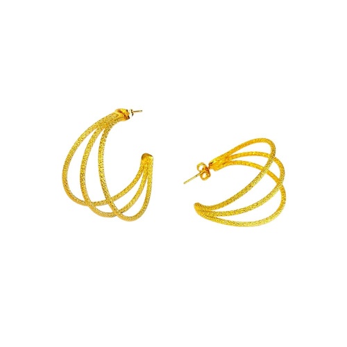 Серьги Catherine Bijoux, Andromeda, объемные полукольца, CB26.1-5337FG золотистый