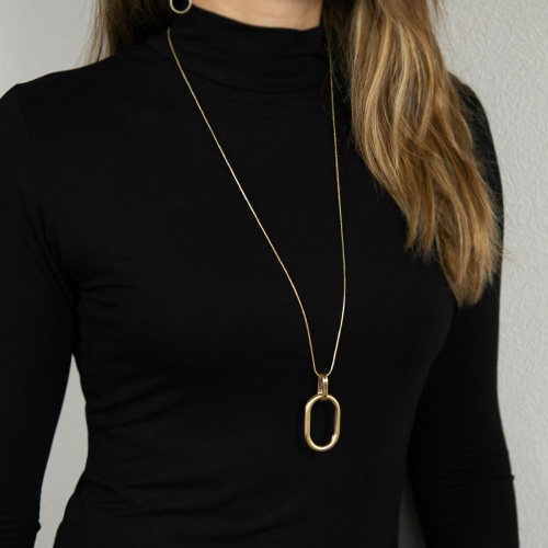 Колье Dansk Copenhagen, Tula, с подвеской в форме овала, DNSK25.2-9C2507015 золотистый фото 4