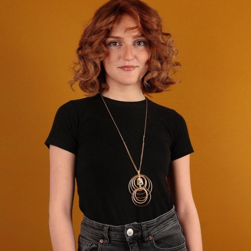 Колье TARATATA, Swing, с цветной смолой и стеклянными бусинами, TT-E23-11120-20M золотистый фото 3