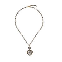 Колье Celeste G, сердце, кристалл Swarovski, фиантиты, CS26.1-2207 серебристый